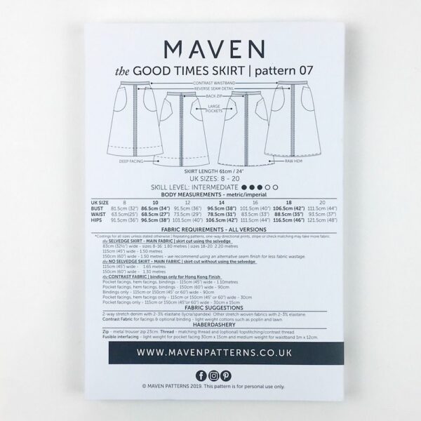 Schnittmuster // Maven Patterns // The Good Times Skirt – Bild 13