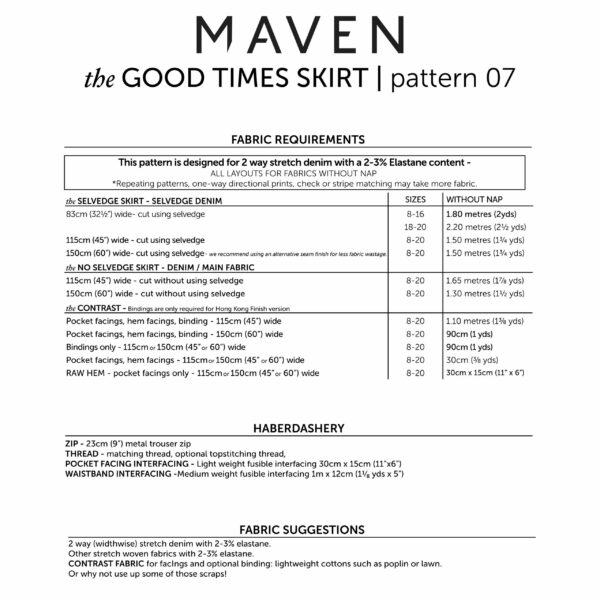 Schnittmuster // Maven Patterns // The Good Times Skirt – Bild 2