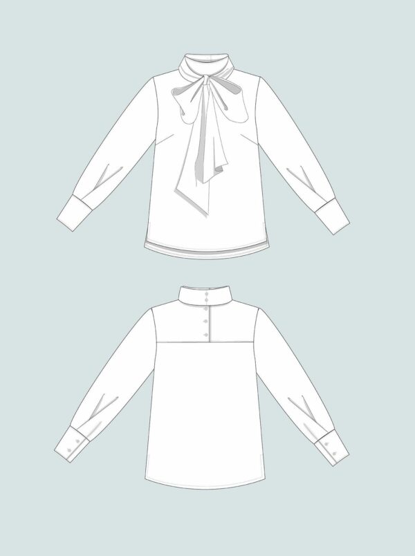 Schnittmuster // The Assembly Line // Tie Bow Blouse XS-L oder XL-3XL – Bild 8