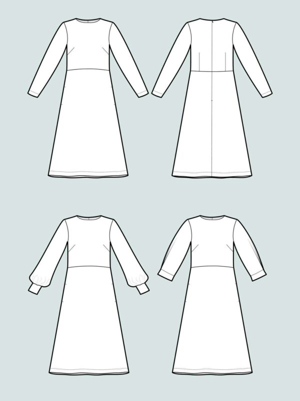 Schnittmuster // The Assembly Line // Multi Sleeve Midi Dress XS-L oder XL-3XL – Bild 8