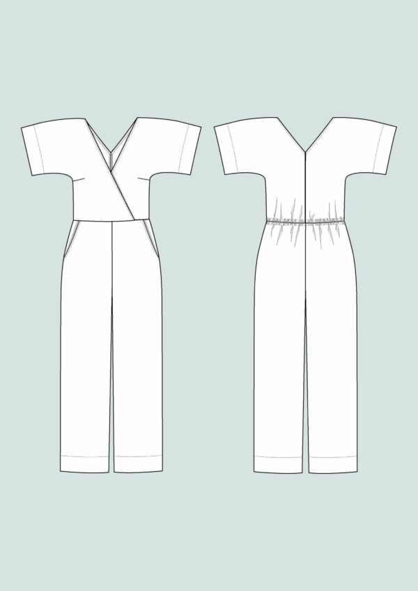 Schnittmuster // The Assembly Line // Wide-Leg Jumpsuit XS-L oder XL-3XL – Bild 5