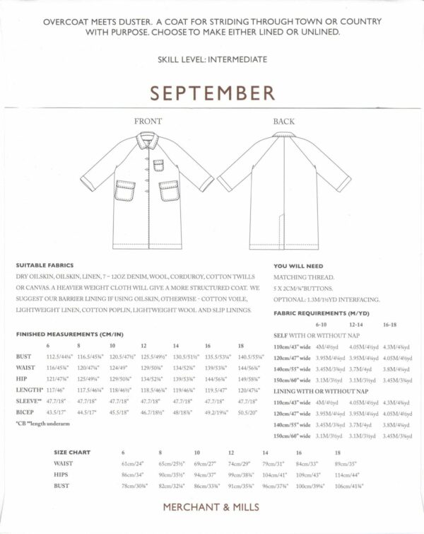 Schnittmuster // Merchant & Mills // The September – Bild 22