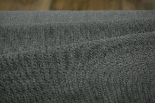 Flanell // Shetland Herringbone // Jet – Bild 3
