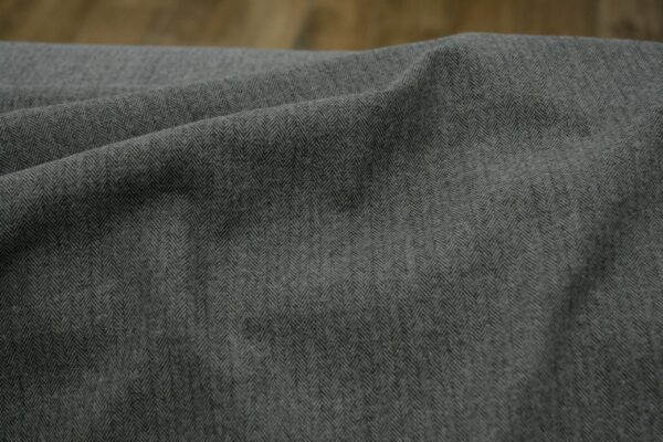 Flanell // Shetland Herringbone // Jet – Bild 2