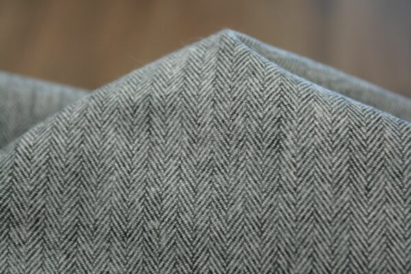 Flanell // Shetland Herringbone // Grey – Bild 2