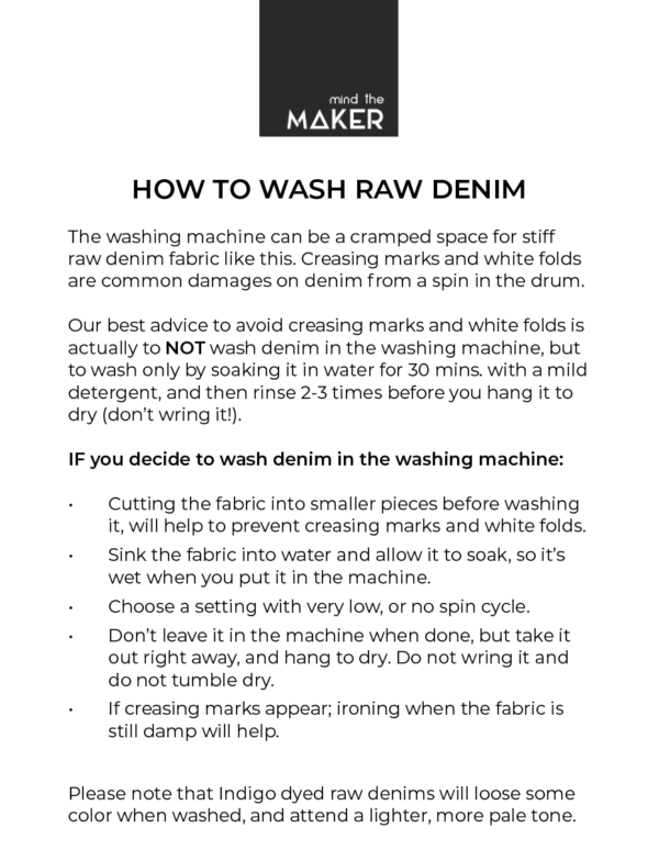 Organic Raw Stretch Denim // Mind the Maker // Geri – Bild 7