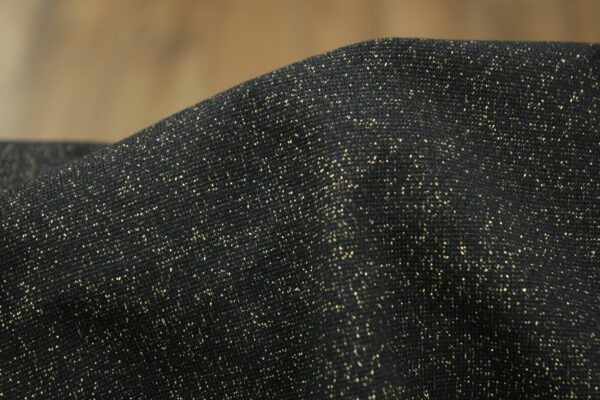 Glitzerbündchen // Schwarz Gold – Bild 2