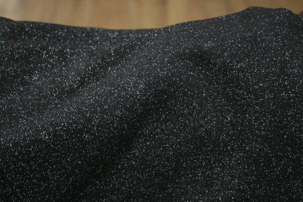 Glitzerbündchen // Schwarz Silber – Bild 3