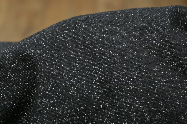 Glitzerbündchen // Schwarz Silber – Bild 2