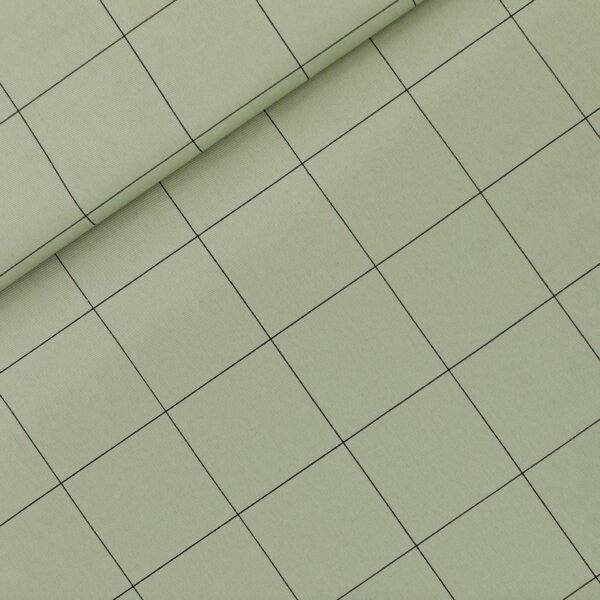 Gabardine Twill // SYAS //  Thin Grid // Tea Green