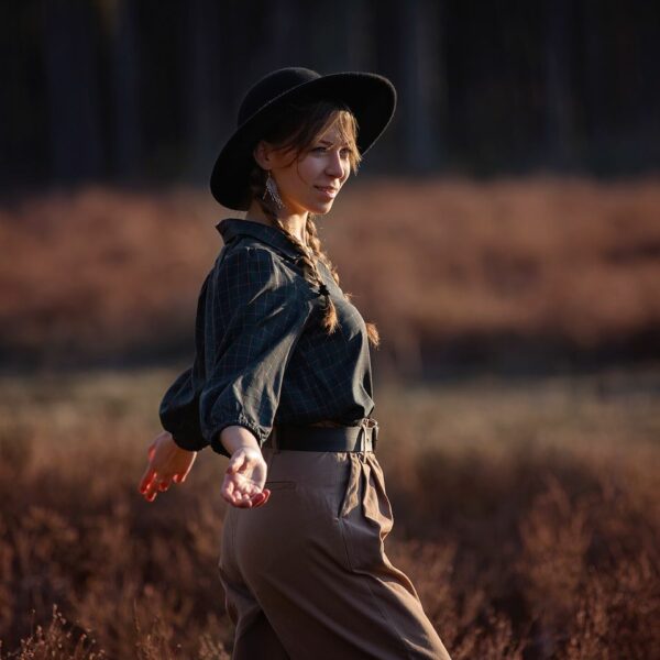 Viskose // SYAS //  Thin Grid // Forest River – Bild 3