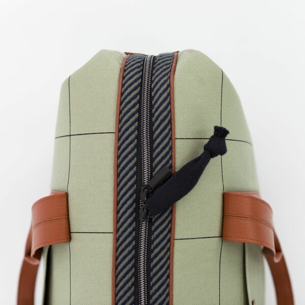 Gabardine Twill // SYAS //  Thin Grid // Tea Green – Bild 3