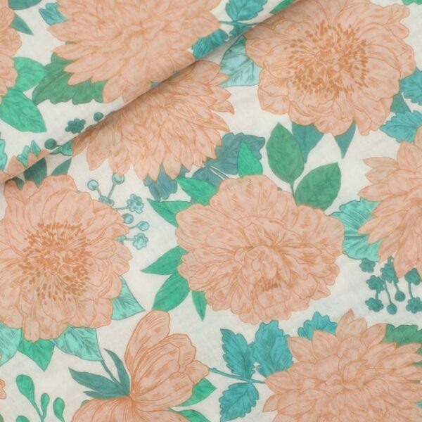 Musselin // SYAS //  Peonies // Meersalz Weiß