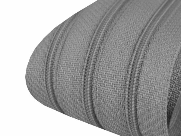 Endlosreißverschluss // spiralförmig 3 mm // grau trüb