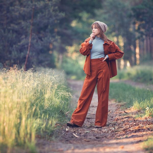 Babycord mit Elastan // SYAS // Umber Brown – Bild 5