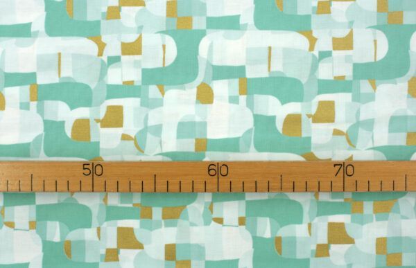 Popeline // Glitz and Glamour // Abstract // Mint – Bild 4