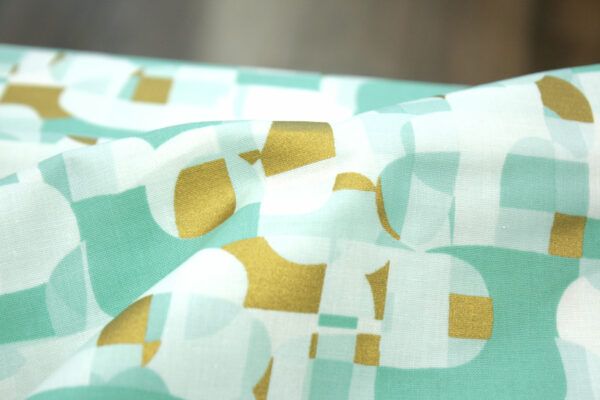 Popeline // Glitz and Glamour // Abstract // Mint – Bild 2