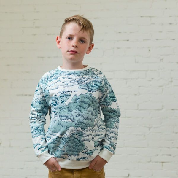 French Terry // SYAS // Rainy Clouds // Off White – Bild 5