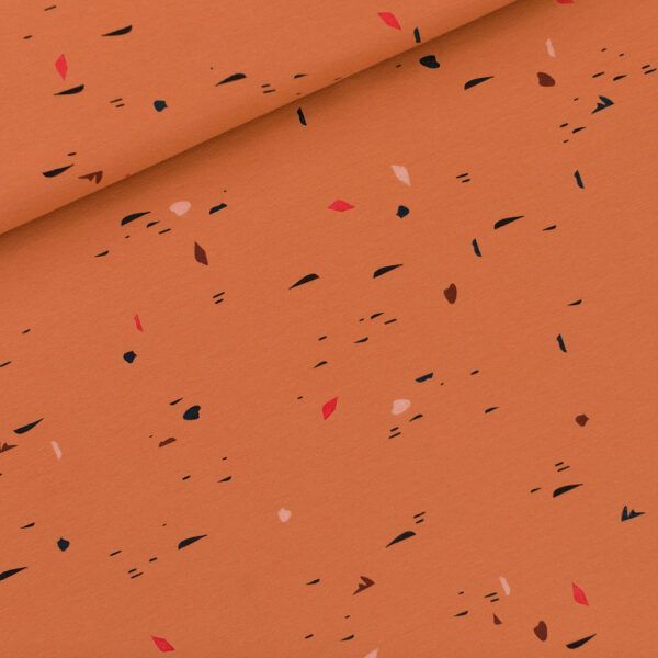 French Terry // SYAS // Scribbles // Autumn Leaf Brown