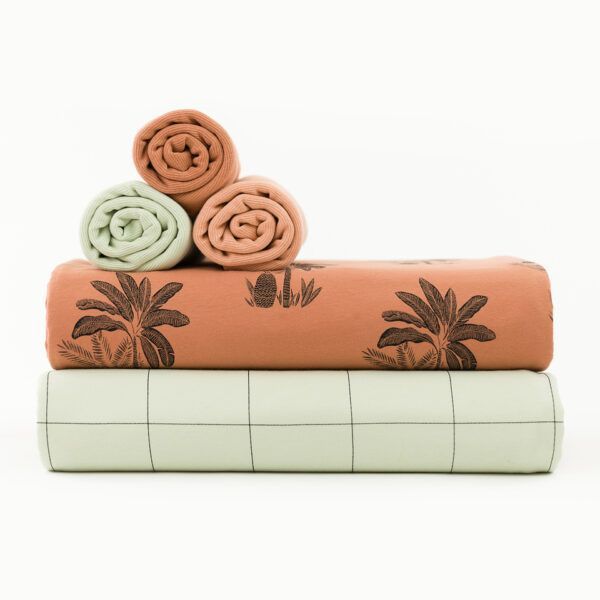 French Terry // SYAS // Palm Trees // Pecan Brown – Bild 3