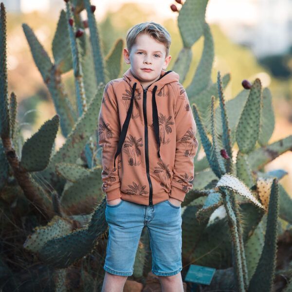 French Terry // SYAS // Palm Trees // Pecan Brown – Bild 5