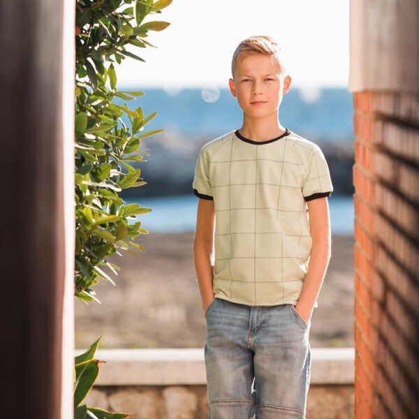 French Terry // SYAS // Thin Grid // Fog Green – Bild 4