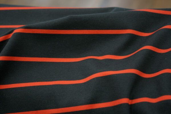 BIO Jersey // Streifen // Navy Rot – Bild 4