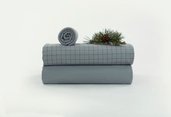 French Terry // SYAS // Thin Grid // Monument Gray – Bild 3
