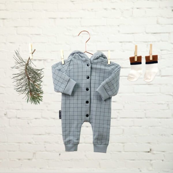 French Terry // SYAS // Thin Grid // Monument Gray – Bild 5