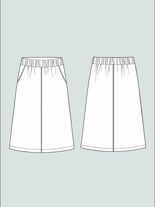 Schnittmuster // The Assembly Line // A-Line Midi Skirt XS-L oder XL-3XL – Bild 5