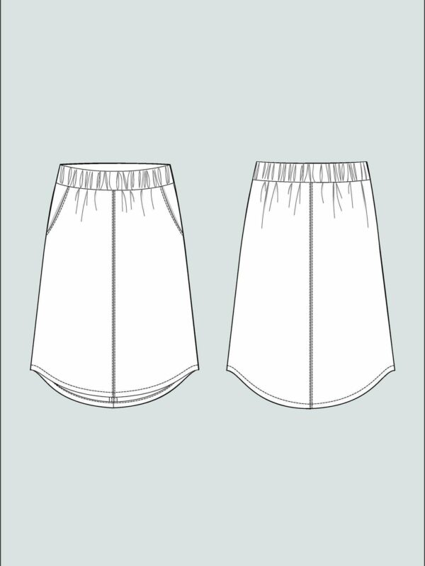 Schnittmuster // The Assembly Line // A-Line Midi Skirt XS-L oder XL-3XL – Bild 3