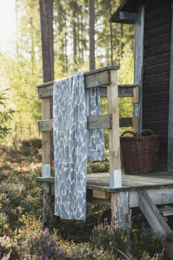 Dekostoff // Birds // Dusty Blue – Bild 3