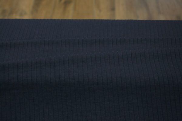 Viskosejersey // Gerippt // Blau – Bild 2