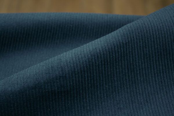 Cord mit Elastan // Blau – Bild 3