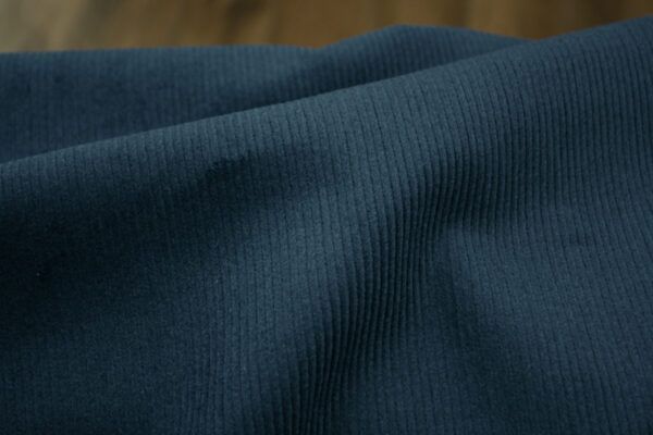 Cord mit Elastan // Blau – Bild 2