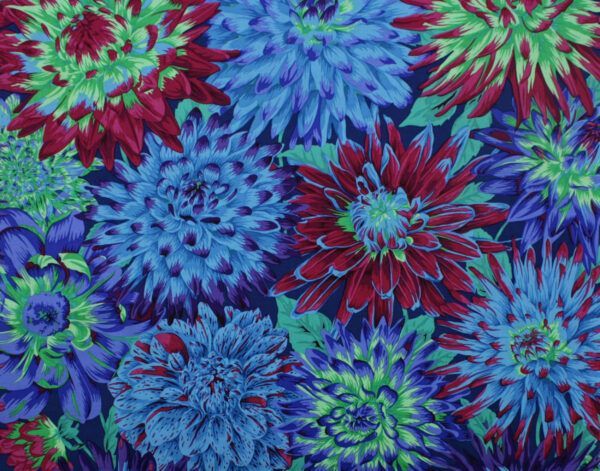 Popeline // Kaffe Fassett // Cactus Dahlia // Blue – Bild 6