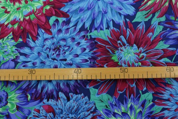 Popeline // Kaffe Fassett // Cactus Dahlia // Blue – Bild 5