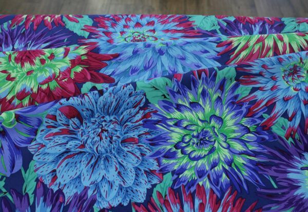 Popeline // Kaffe Fassett // Cactus Dahlia // Blue – Bild 4