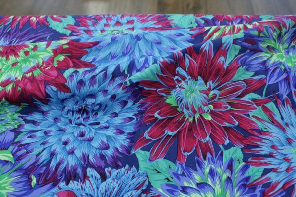 Popeline // Kaffe Fassett // Cactus Dahlia // Blue – Bild 2