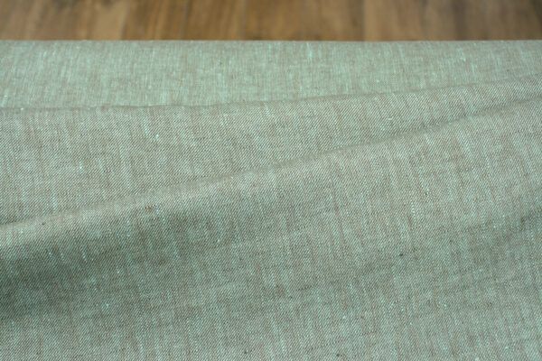 Leinen Chambray // Cross Dye // Mint Beige – Bild 3