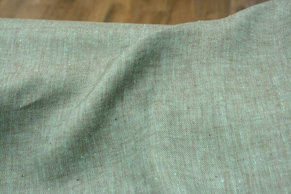 Leinen Chambray // Cross Dye // Mint Beige