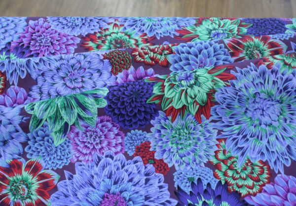 Popeline // Kaffe Fassett // Dancing Dahlias // Blue – Bild 2