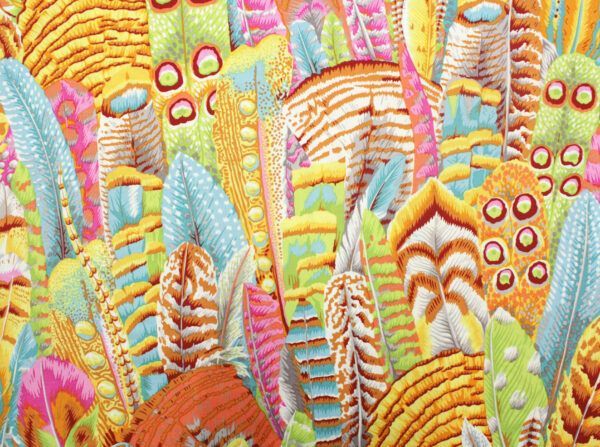 Popeline // Kaffe Fassett // Feathers // Yellow – Bild 4