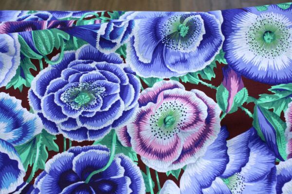 Popeline // Kaffe Fassett //  Poppy Garden // Blue – Bild 3
