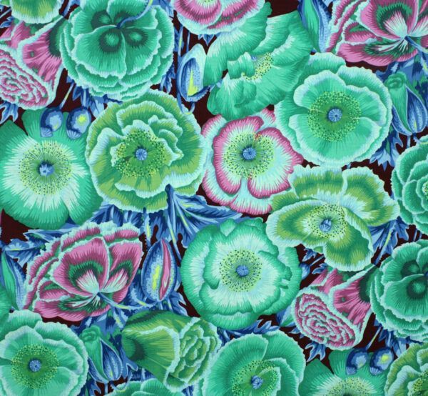 Popeline // Kaffe Fassett //  Poppy Garden // Green – Bild 4