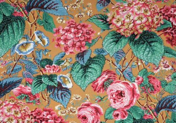 Popeline // Kaffe Fassett // Rose and Hydrangea // Ochre – Bild 5
