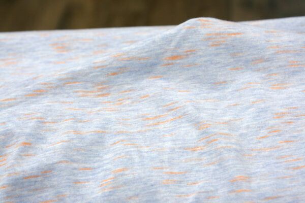 Baumwoll-Viskosejersey // Sakura // Smoke Blue Neon Orange