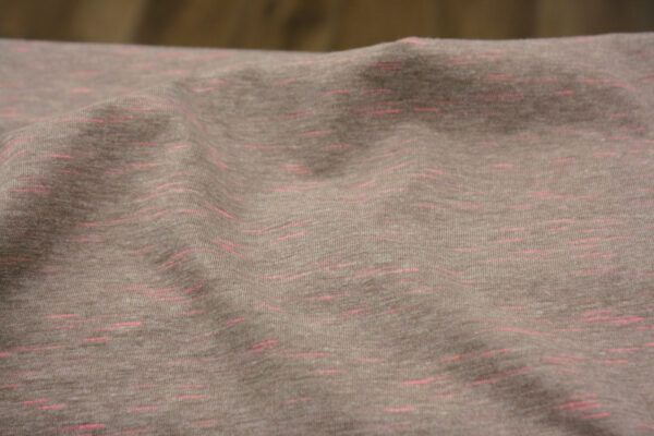 Baumwoll-Viskosejersey // Sakura // Taupe Neon Pink – Bild 3