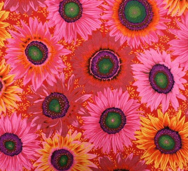 Popeline // Kaffe Fassett // Van Gogh // Red – Bild 4