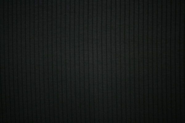 Viskosejersey // Gerippt // Schwarz – Bild 5